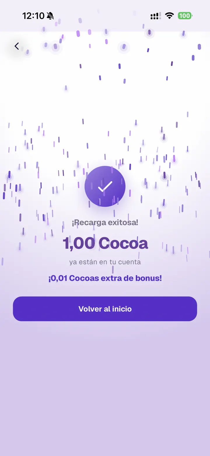 Recarga exitosa